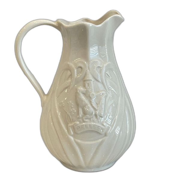 Belleek Ireland Ivory Porcelain Pitcher Embossed Trademark Logo 2018 Edition Pc - Picture 5 of 8
